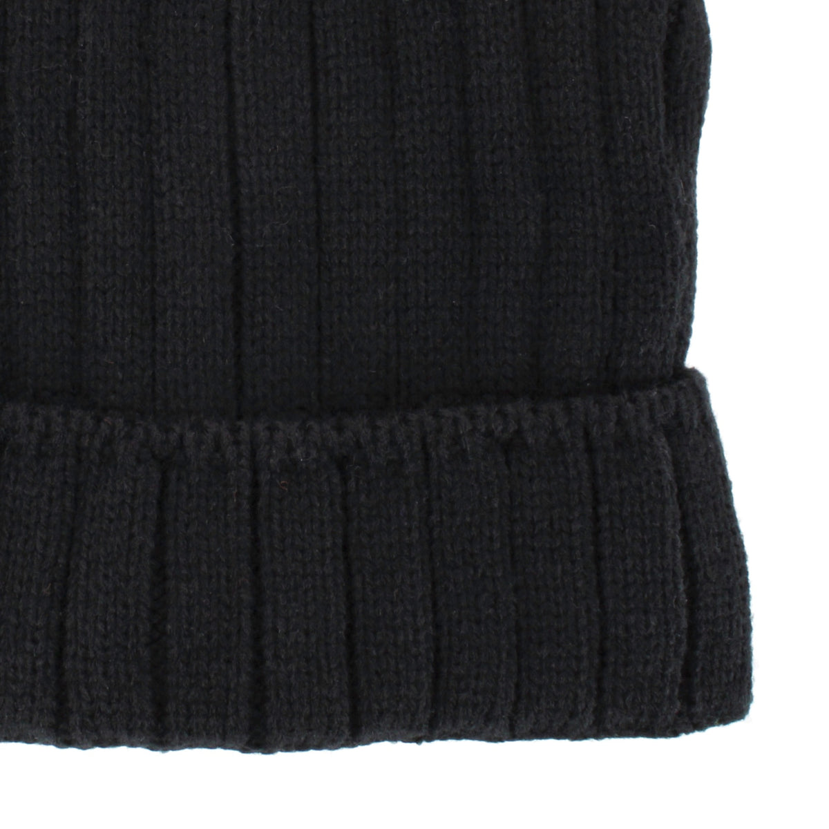 Grand Sierra Men's One Size Lined Cable Knit Winter Beanie Hat - Black