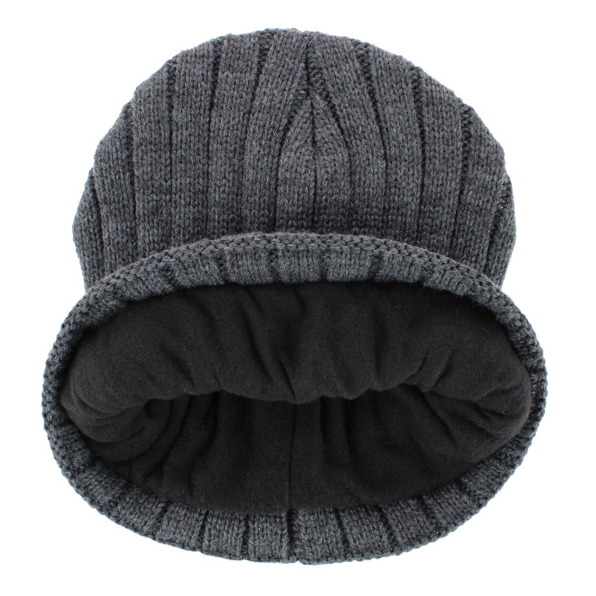 Grand Sierra Men's One Size Lined Cable Knit Winter Beanie Hat - Grey