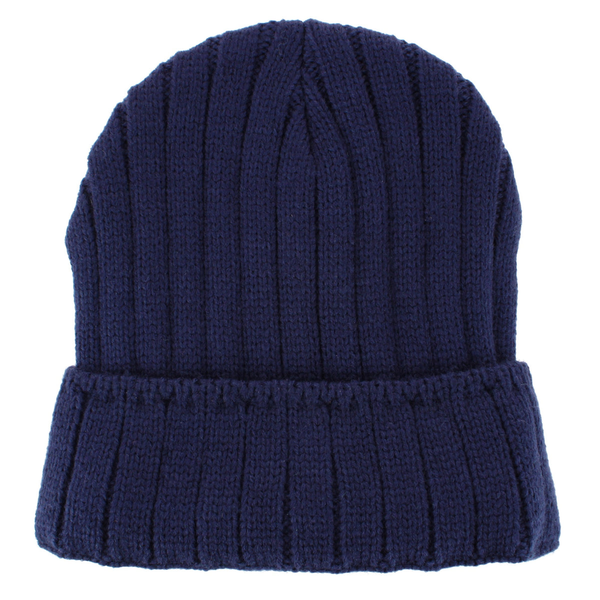 Grand Sierra Men's One Size Lined Cable Knit Winter Beanie Hat - Navy