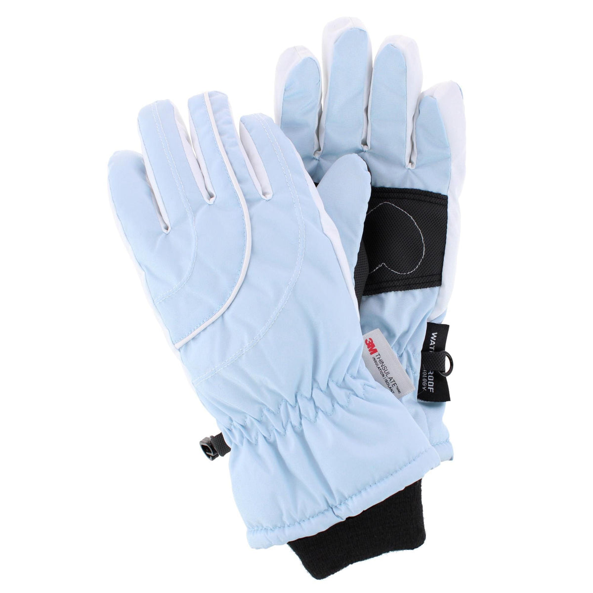 Grand Sierra Girl's 4-6 Waterproof Taffeta Winter Ski Gloves - Blue