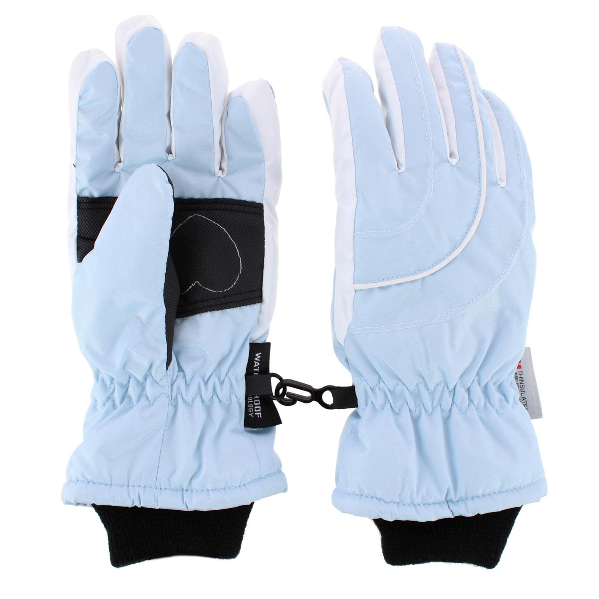 Grand Sierra Girl's 4-6 Waterproof Taffeta Winter Ski Gloves - Blue