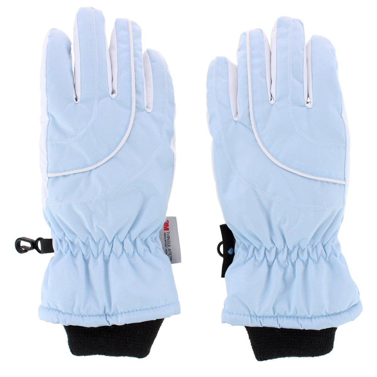 Grand Sierra Girl's 4-6 Waterproof Taffeta Winter Ski Gloves - Blue