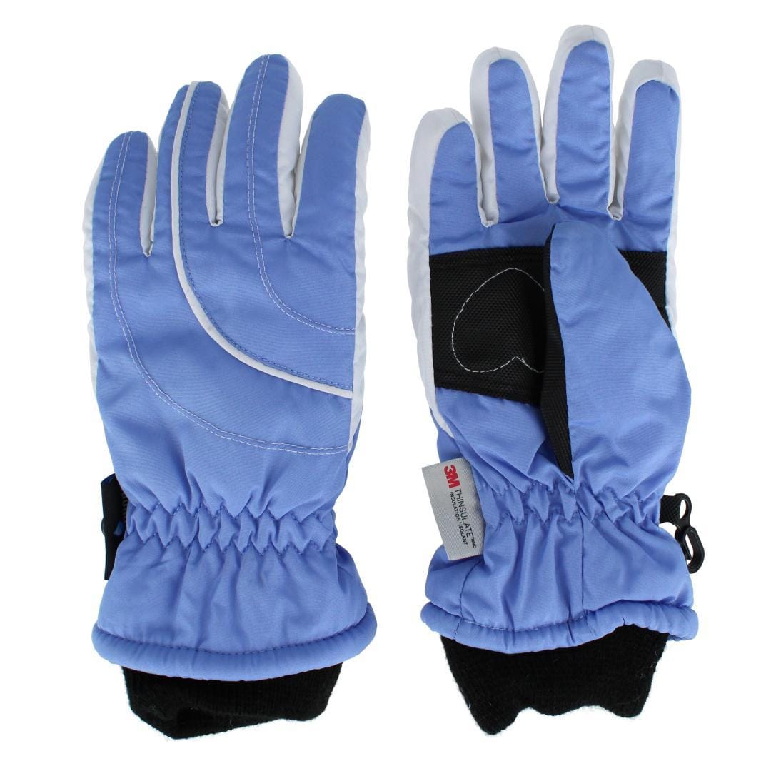 Grand Sierra Girl's 4-6 Waterproof Taffeta Winter Ski Gloves - Purple