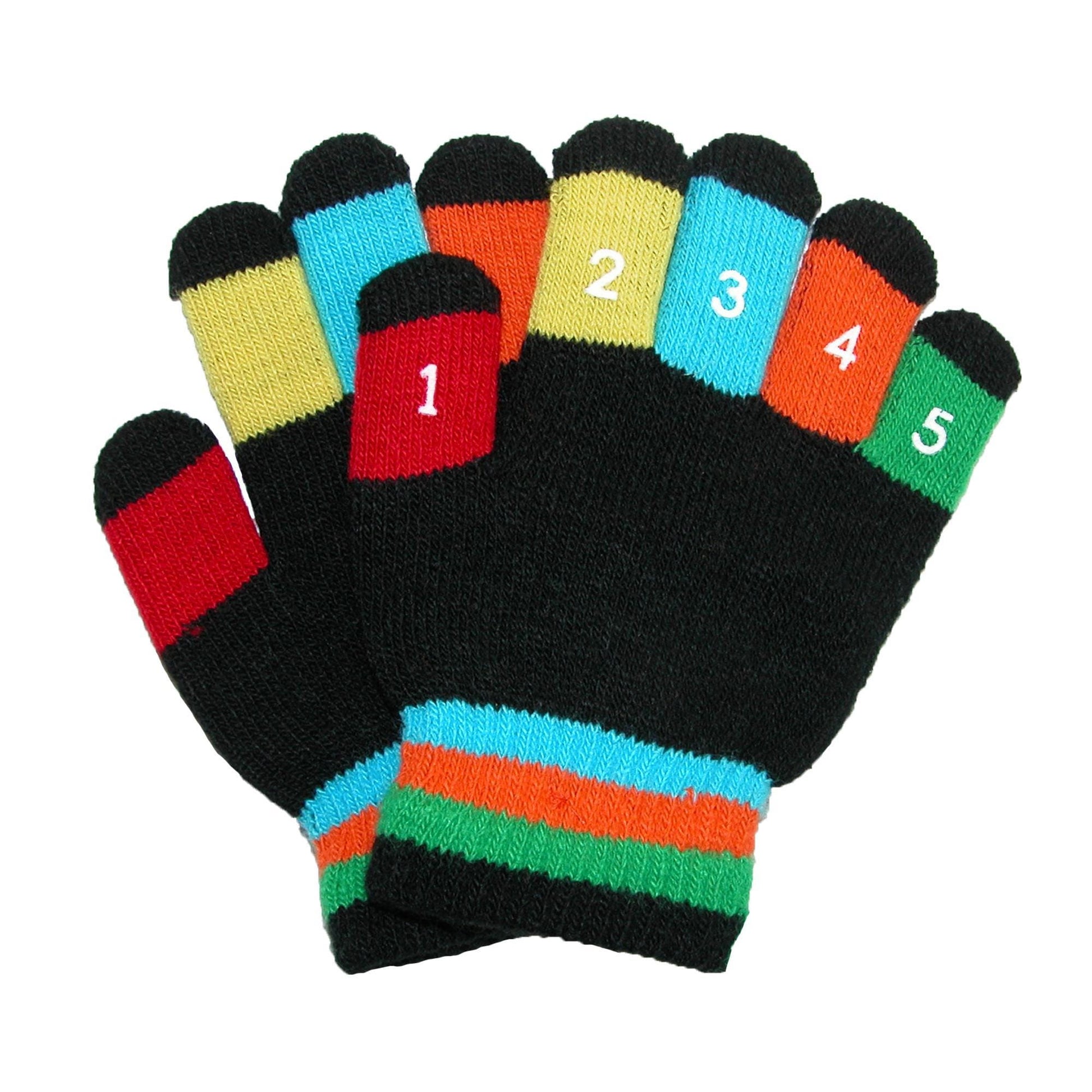 Grand Sierra Toddler 2-4T Knit Stretch Counting Gloves - Black