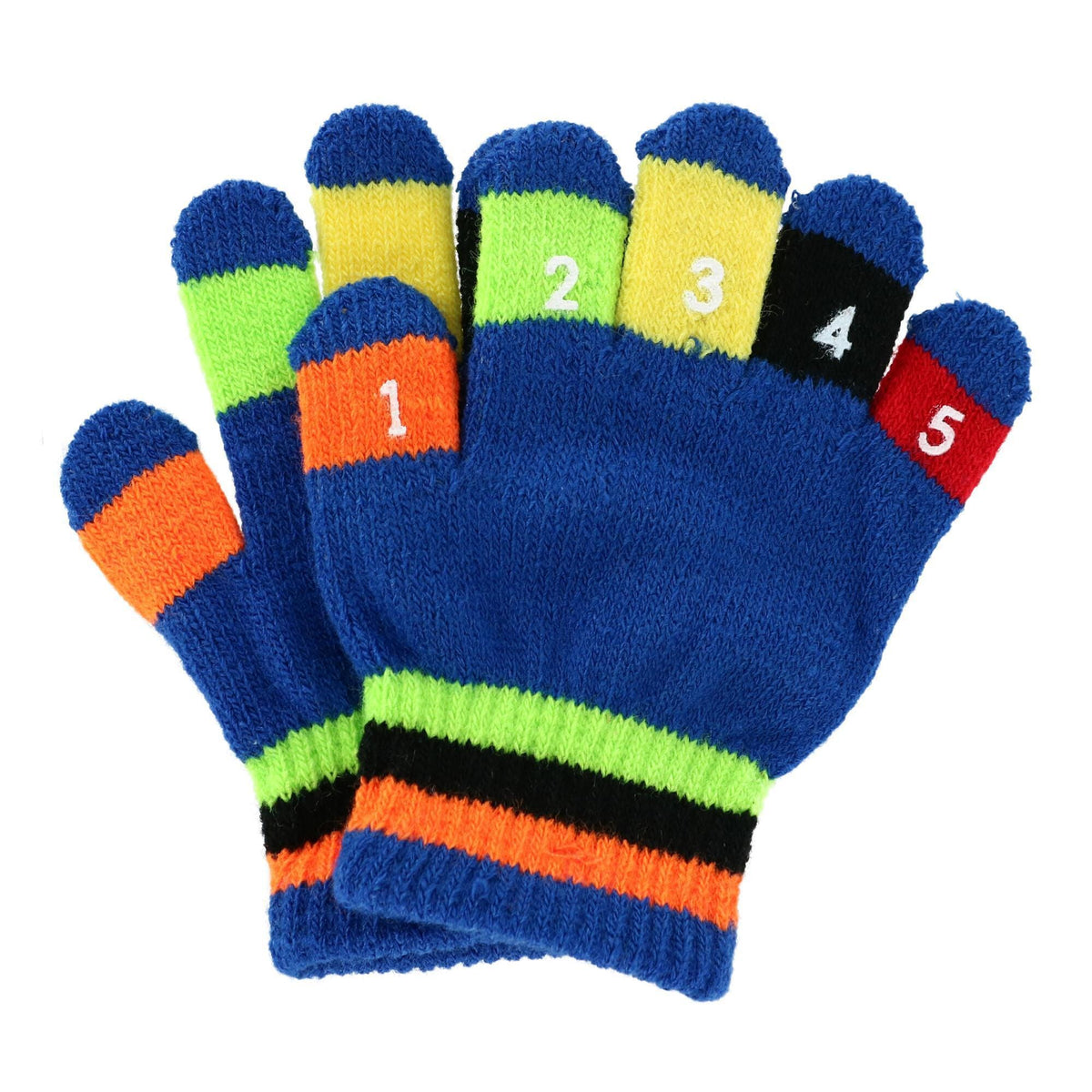 Grand Sierra Toddler 2-4T Knit Stretch Counting Gloves - Blue