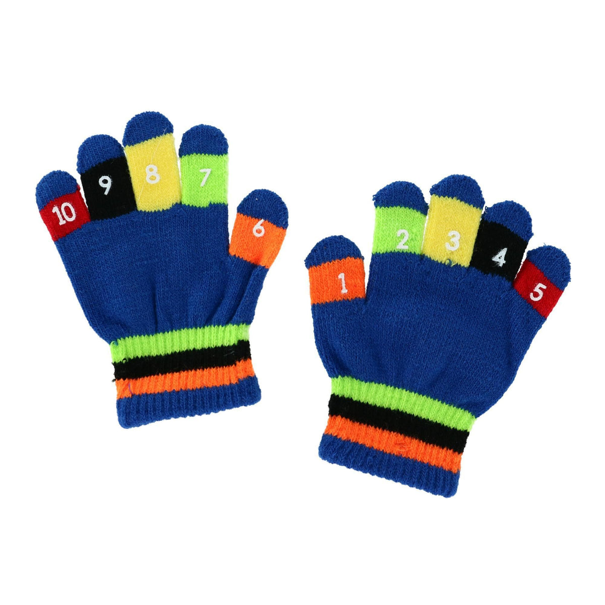 Grand Sierra Toddler 2-4T Knit Stretch Counting Gloves - Blue