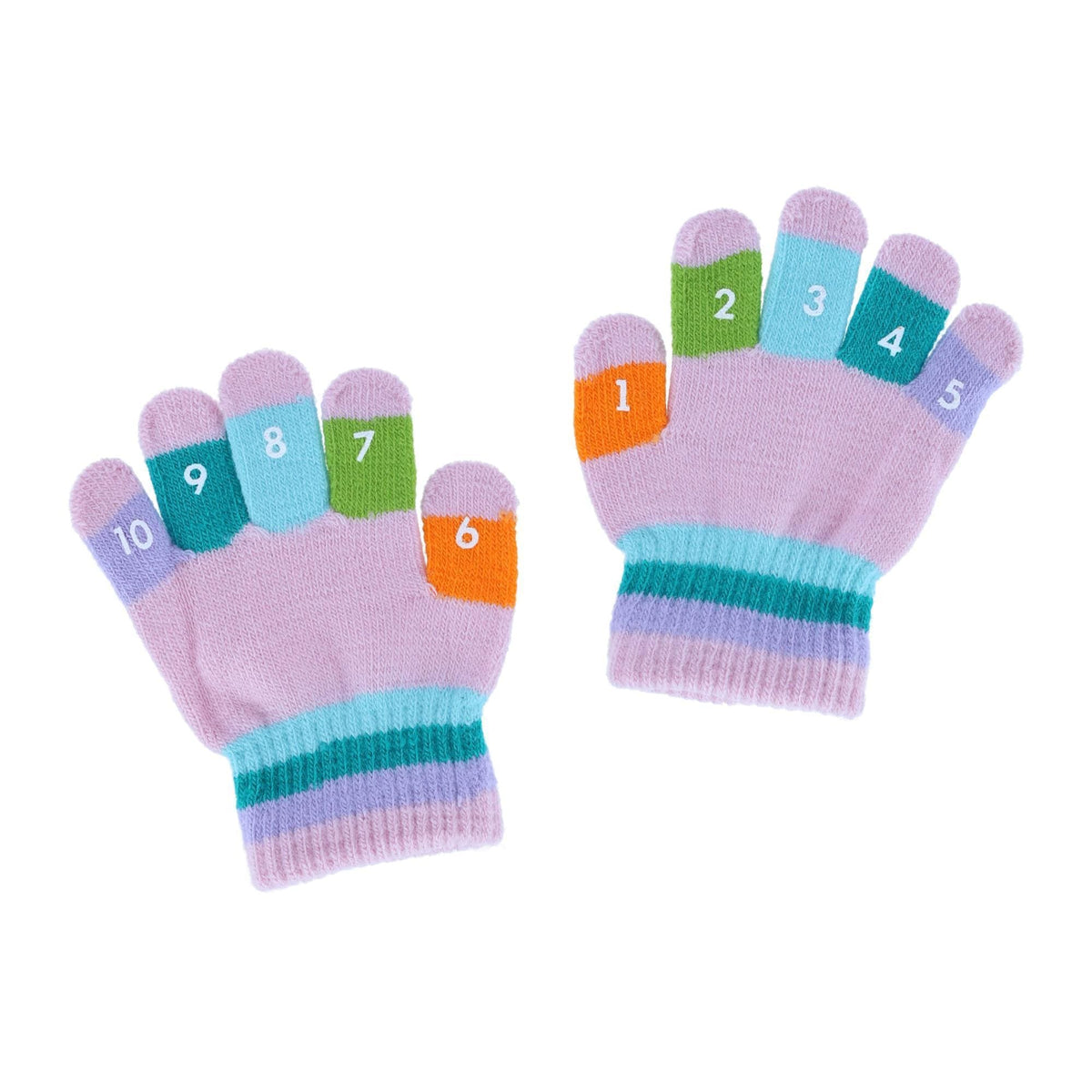 Grand Sierra Toddler 2-4T Knit Stretch Counting Gloves - Light Pink