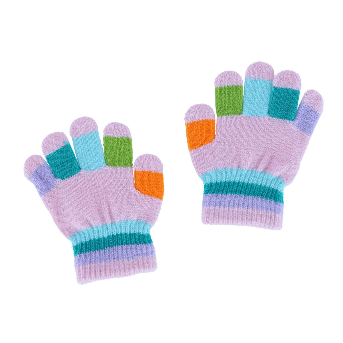 Grand Sierra Toddler 2-4T Knit Stretch Counting Gloves - Light Pink