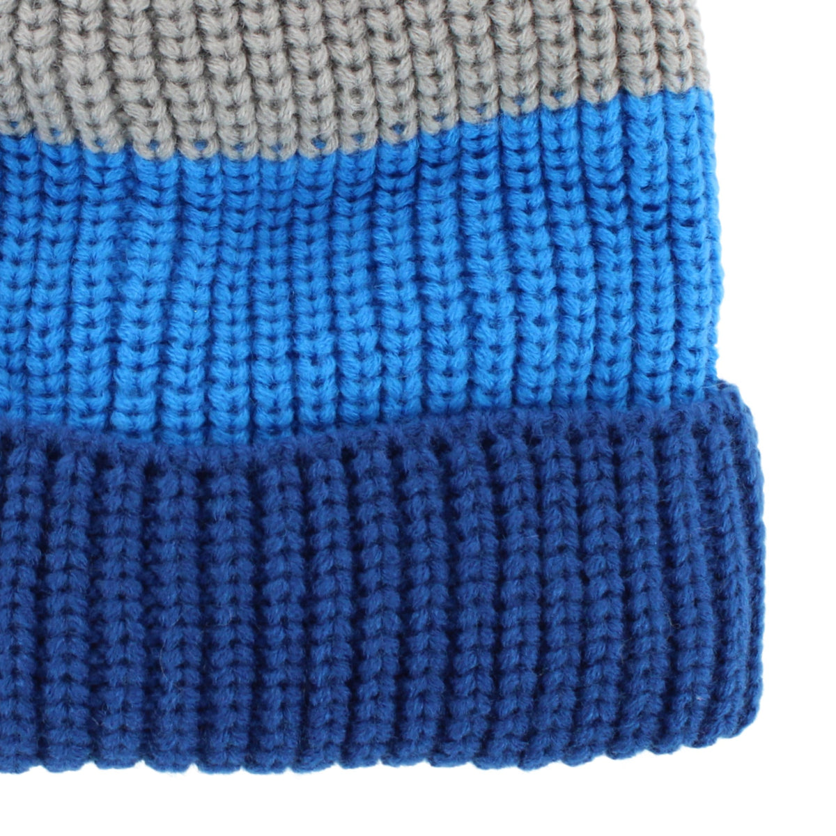 Grand Sierra Boys' Stripe Plush Lined Winter Beanie Hat, One Size - Blue