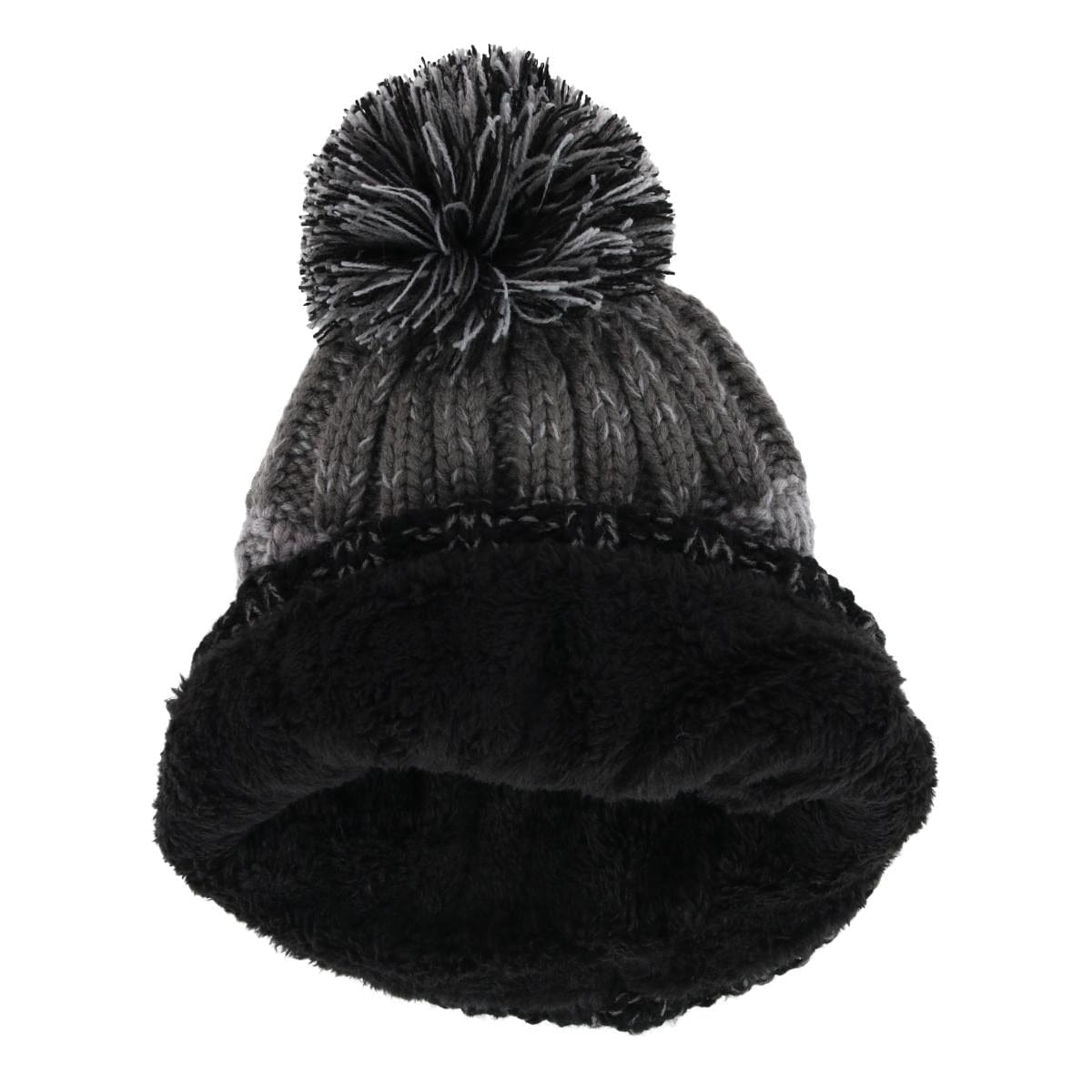 Grand Sierra Kids' Fleece Lined Chunky Marled Knit Winter Cuff Beanie - Gray