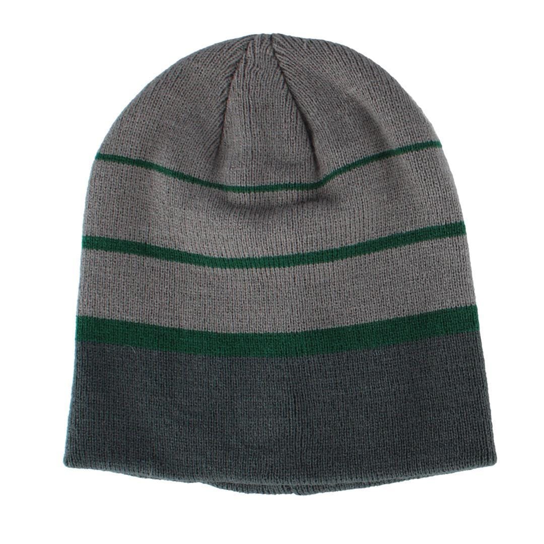 Grand Sierra Kids' 8-12 Striped 2-Piece Winter Beanie and Glove Set - Green