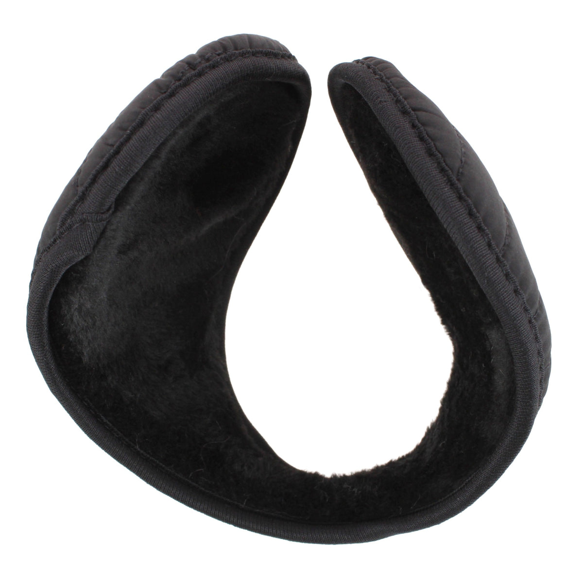 Grand Sierra Adult Quilted Ear Wrap with Plush Lining, Black - Black
