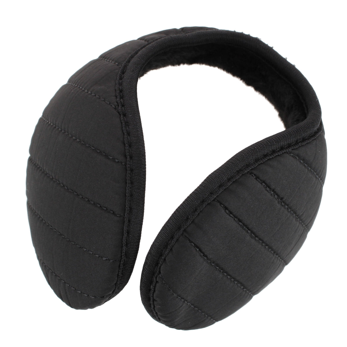 Grand Sierra Adult Quilted Ear Wrap with Plush Lining, Black - Adult Quilted Ear Wrap with Plush Lining, Black