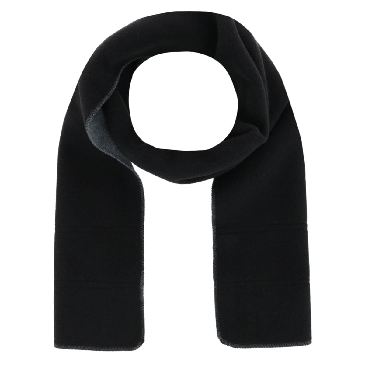 Grand Sierra Men's Reversible Fleece Winter Scarf - Black