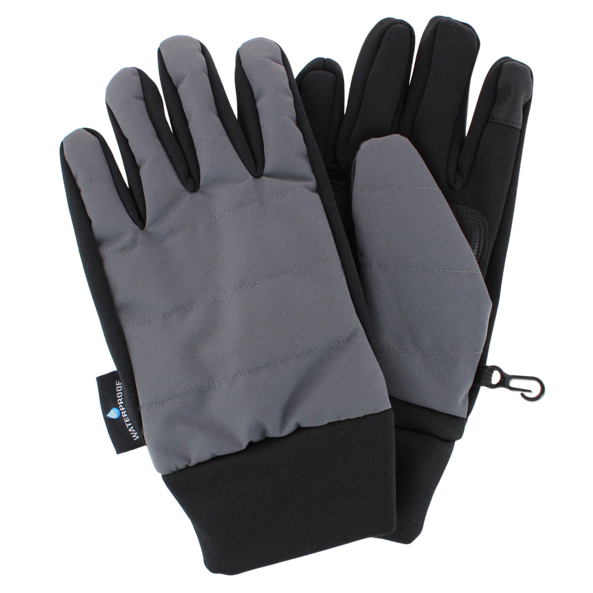 Grand Sierra Men's Quilted Softshell Waterproof Touchscreen Winter Gloves