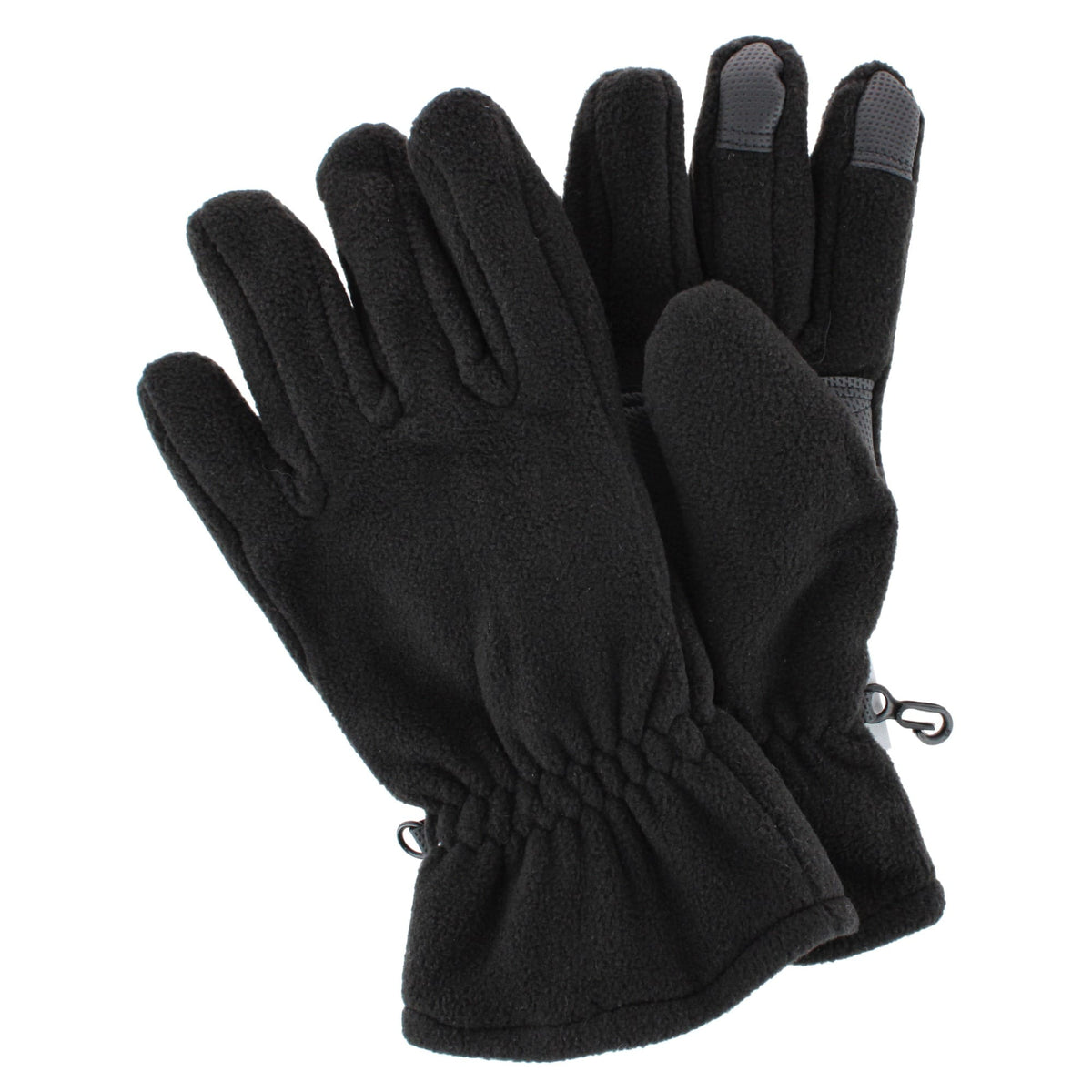Grand Sierra Men's Sport Microfleece Winter Gloves with Grip Black Navy Gray