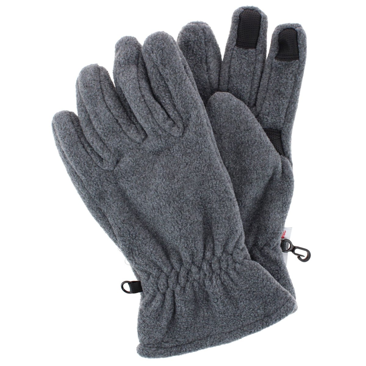 Grand Sierra Men's Sport Microfleece Winter Gloves with Grip Black Navy Gray