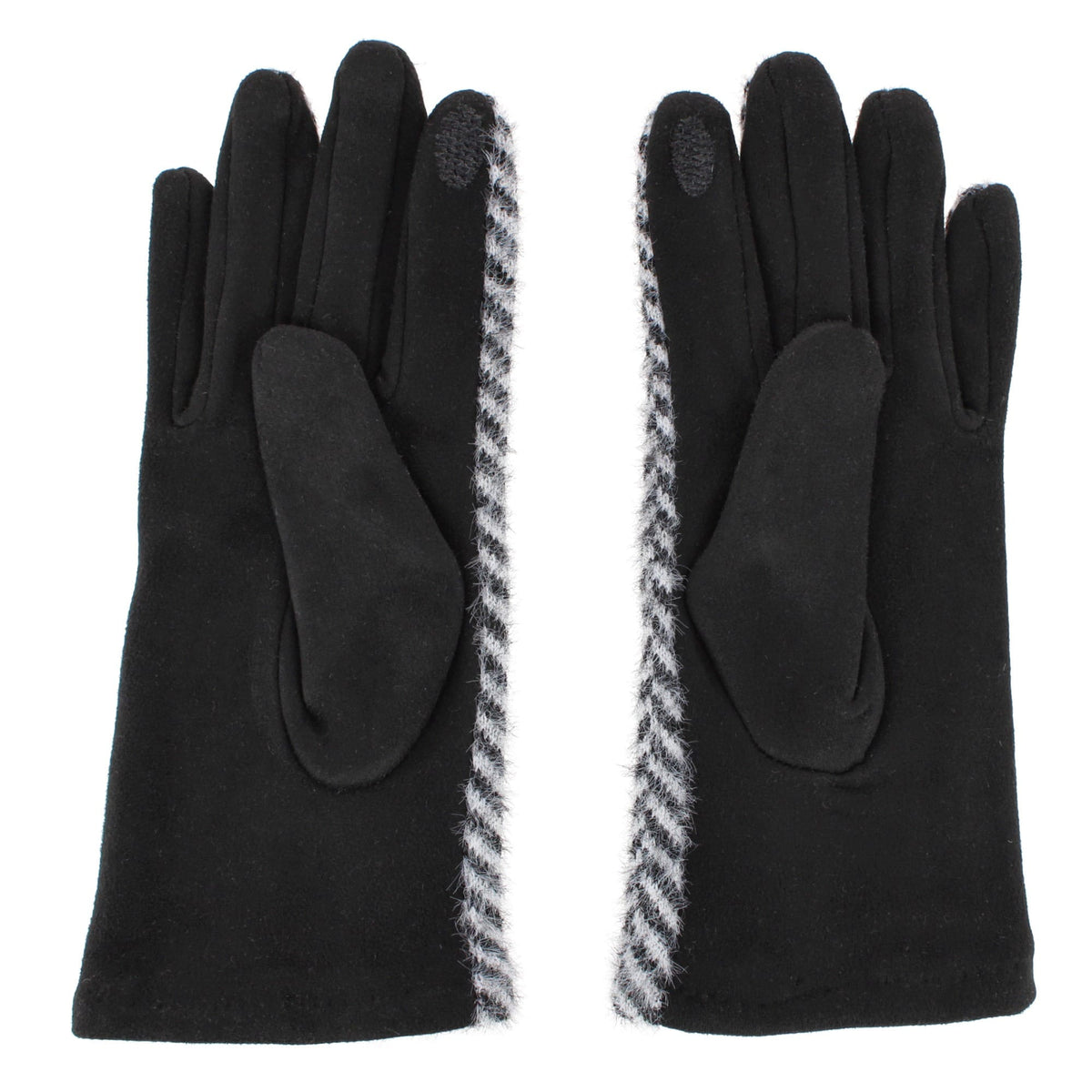 Grand Sierra Women's Touchscreen Chevron Winter Driving Gloves - Black