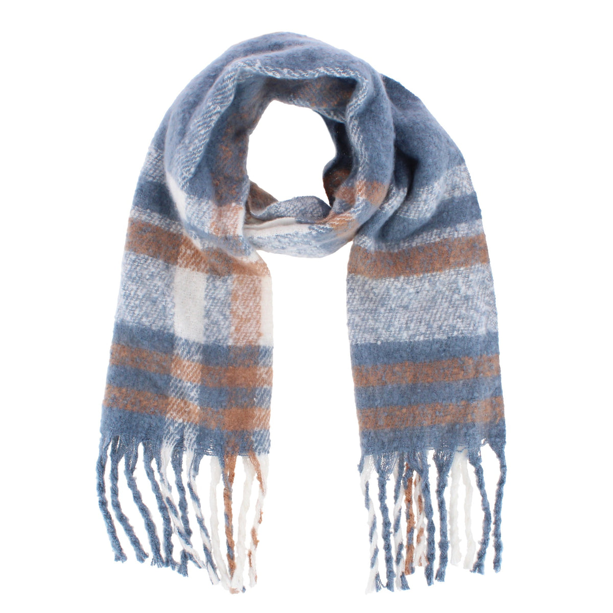 Grand Sierra Women's Brushed Yarn Plaid Winter Scarf