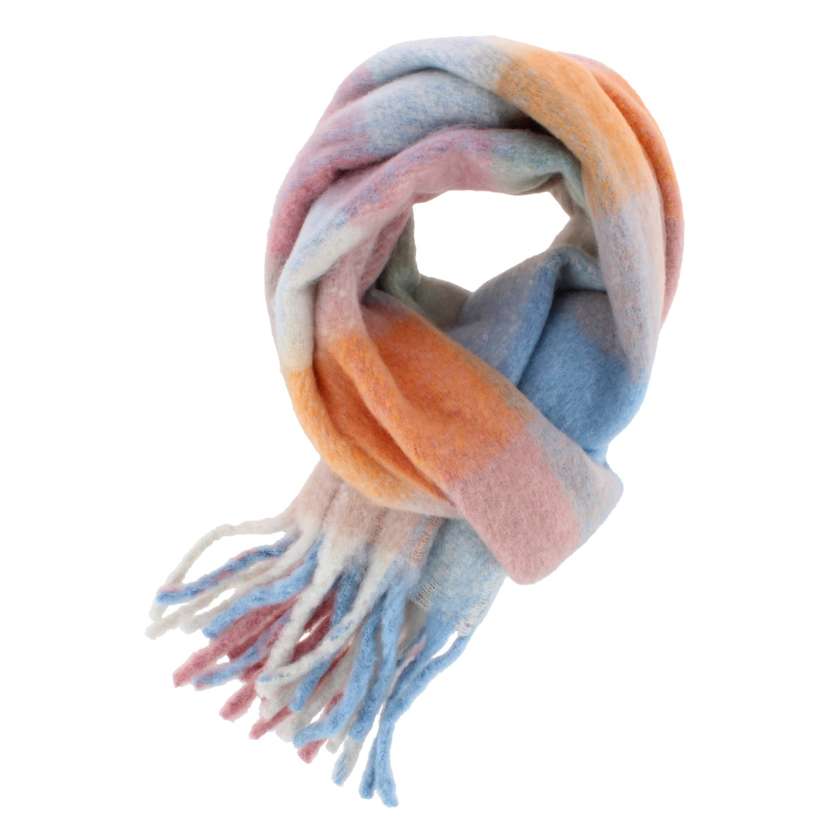 Grand Sierra Women's Brushed Yarn Plaid Winter Scarf - Multi