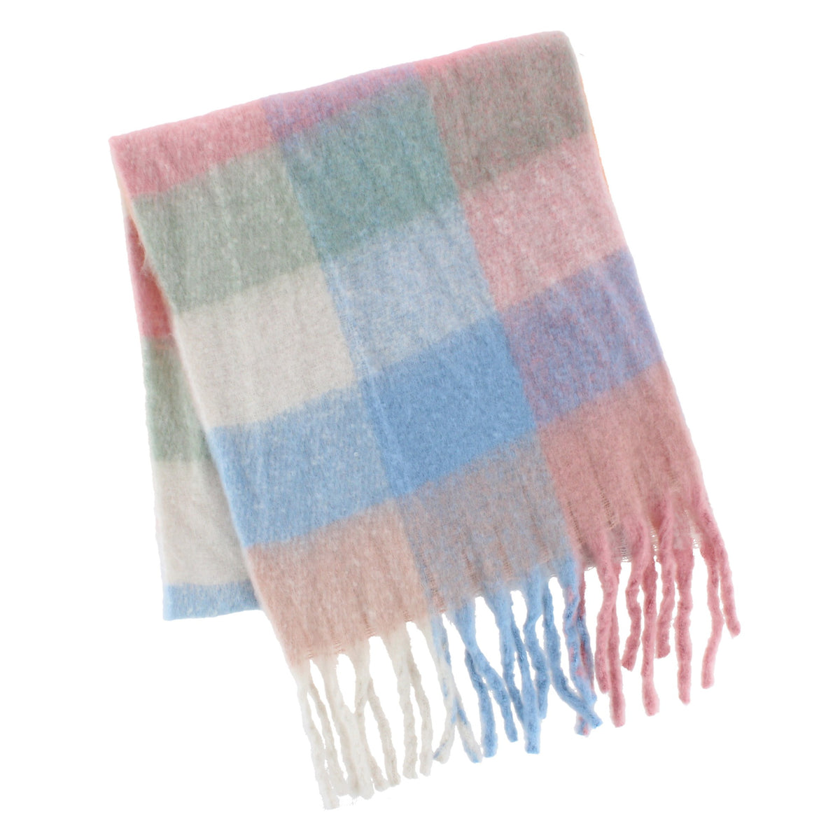 Grand Sierra Women's Brushed Yarn Plaid Winter Scarf - Multi