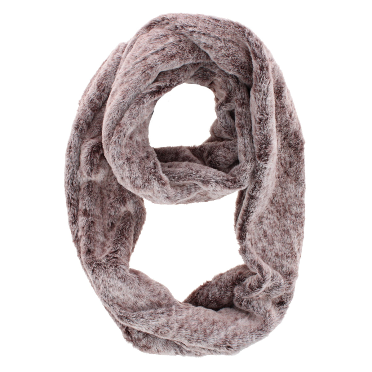 Grand Sierra Women's Synthetic Fur Infinity Winter Scarf - Purple