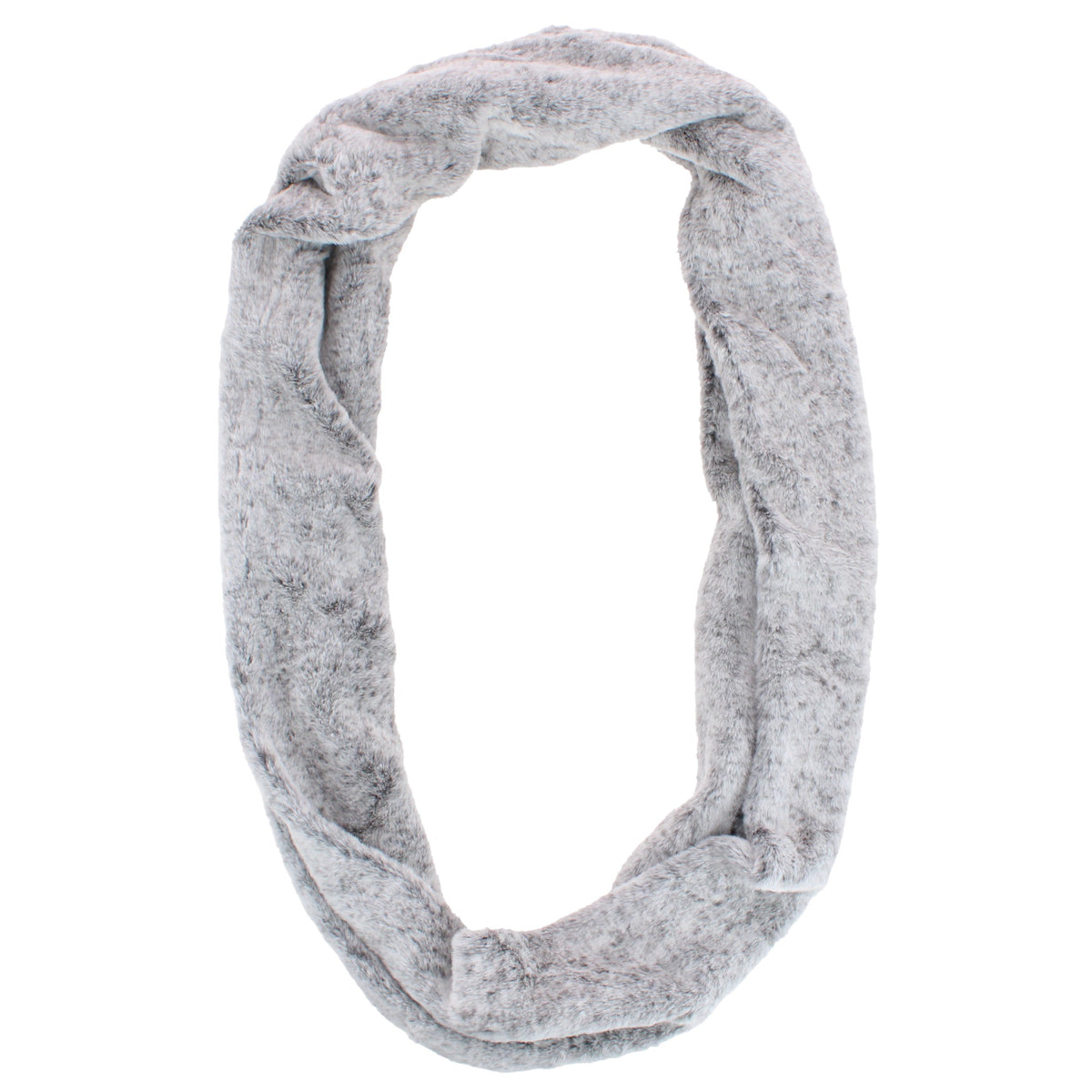 Grand Sierra Women's Synthetic Fur Infinity Winter Scarf - Gray