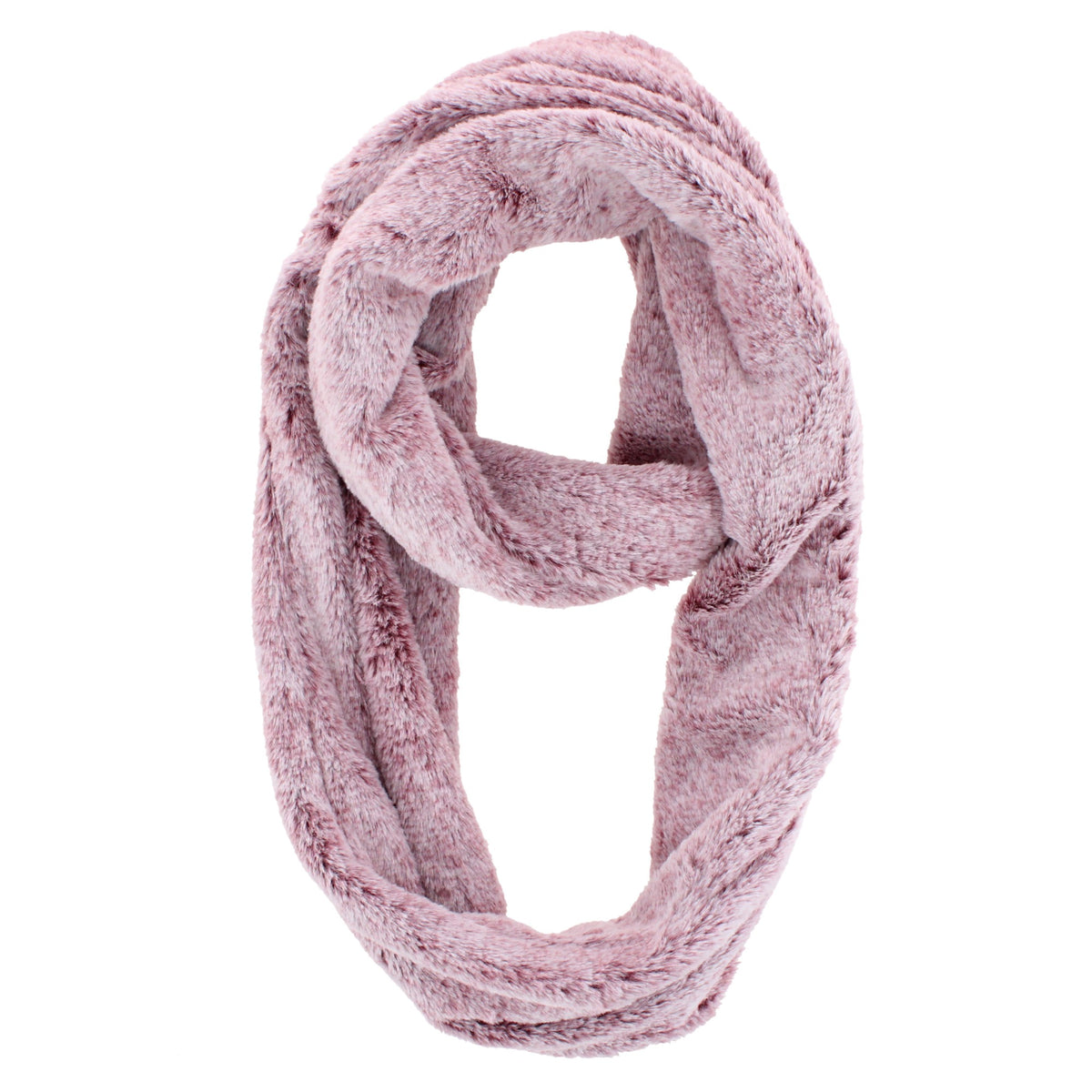 Grand Sierra Women's Synthetic Fur Infinity Winter Scarf - Pink