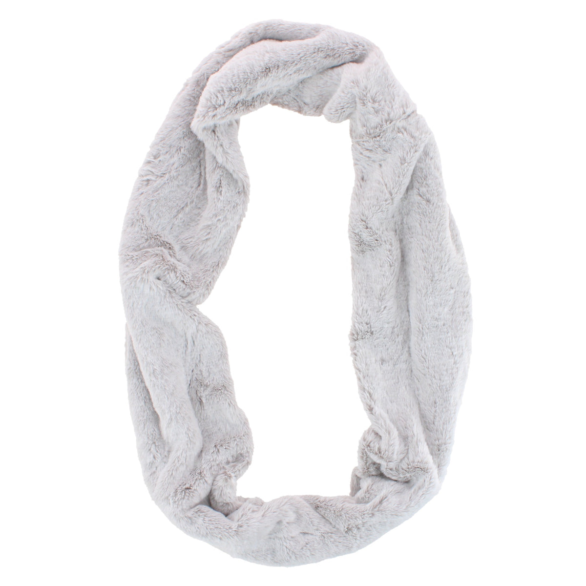 Grand Sierra Women's Synthetic Fur Infinity Winter Scarf - White