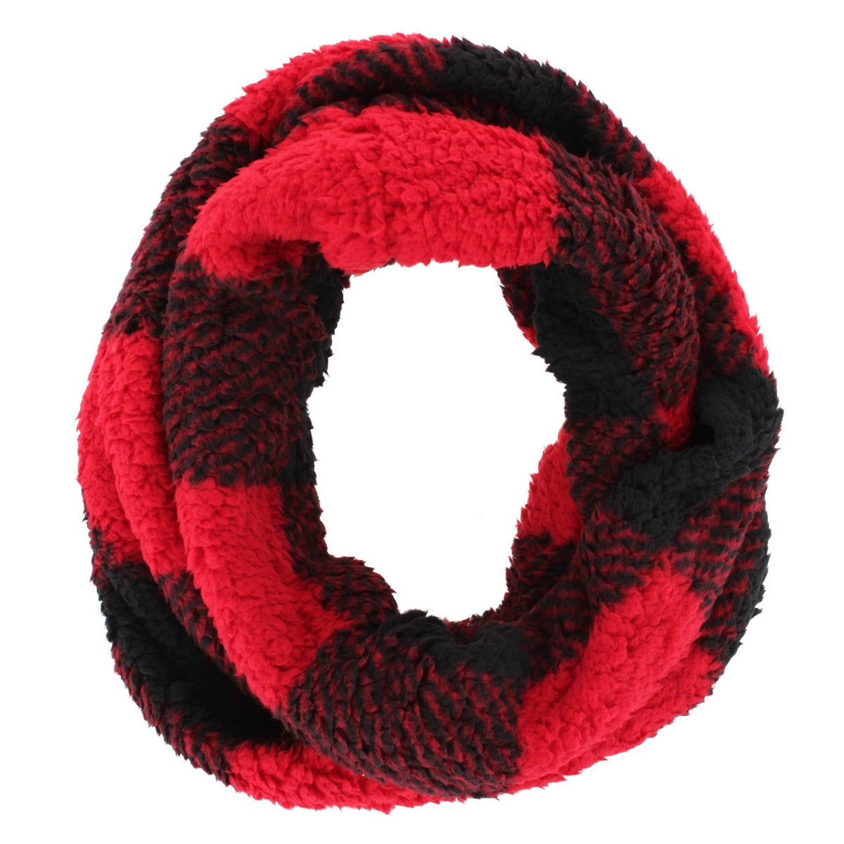 Grand Sierra Women's Plaid Faux Fleece Infinity Winter Scarf
