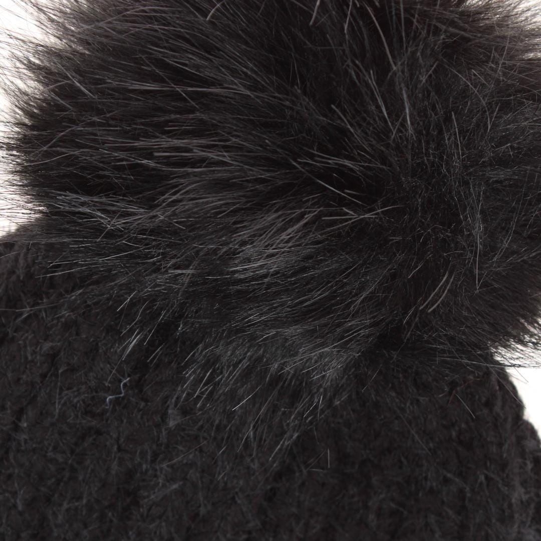Grand Sierra Women's Ribbed Knit Winter Beanie Hat - Black