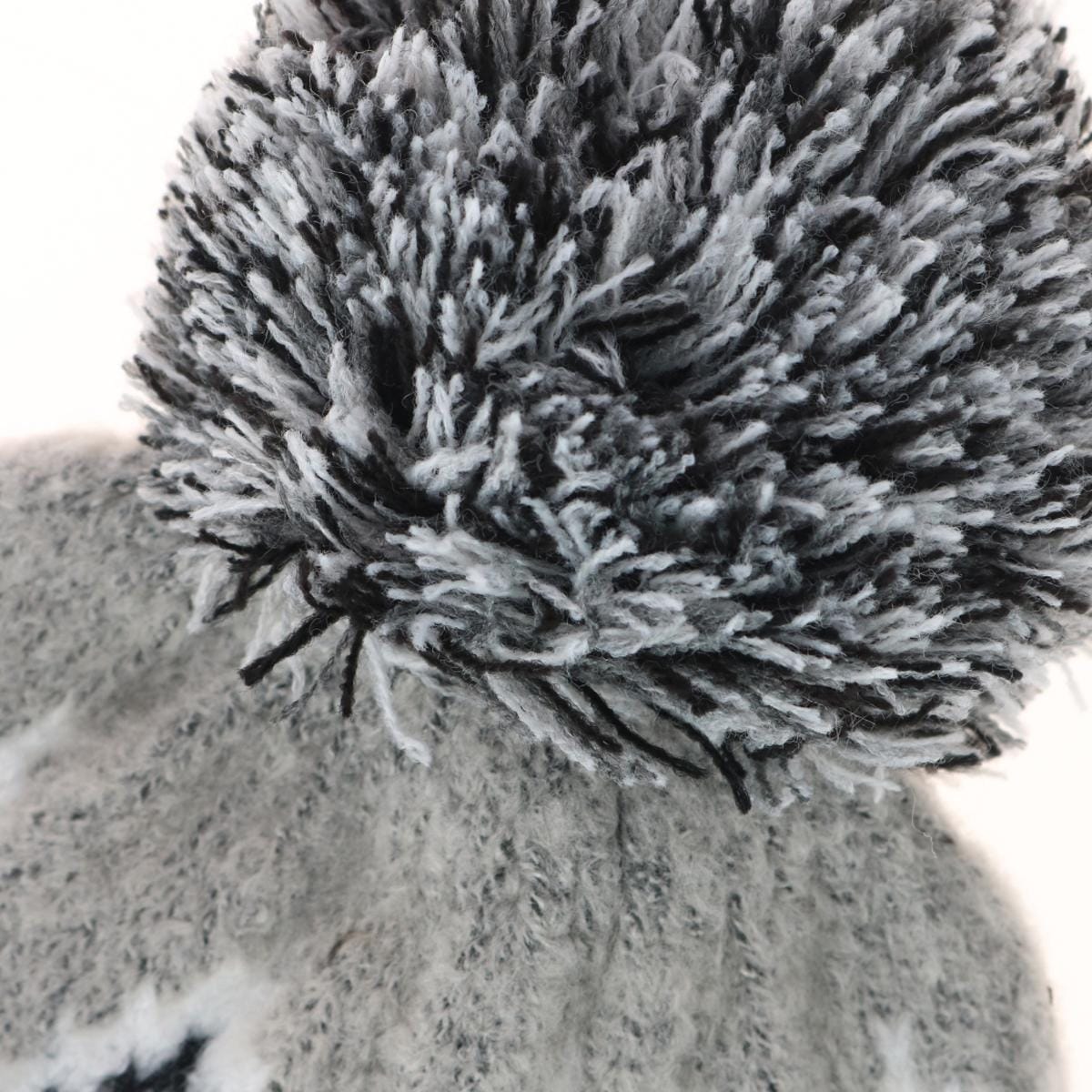 Grand Sierra Women's Winter Pattern Boucle Beanie Pom Hat - Gray