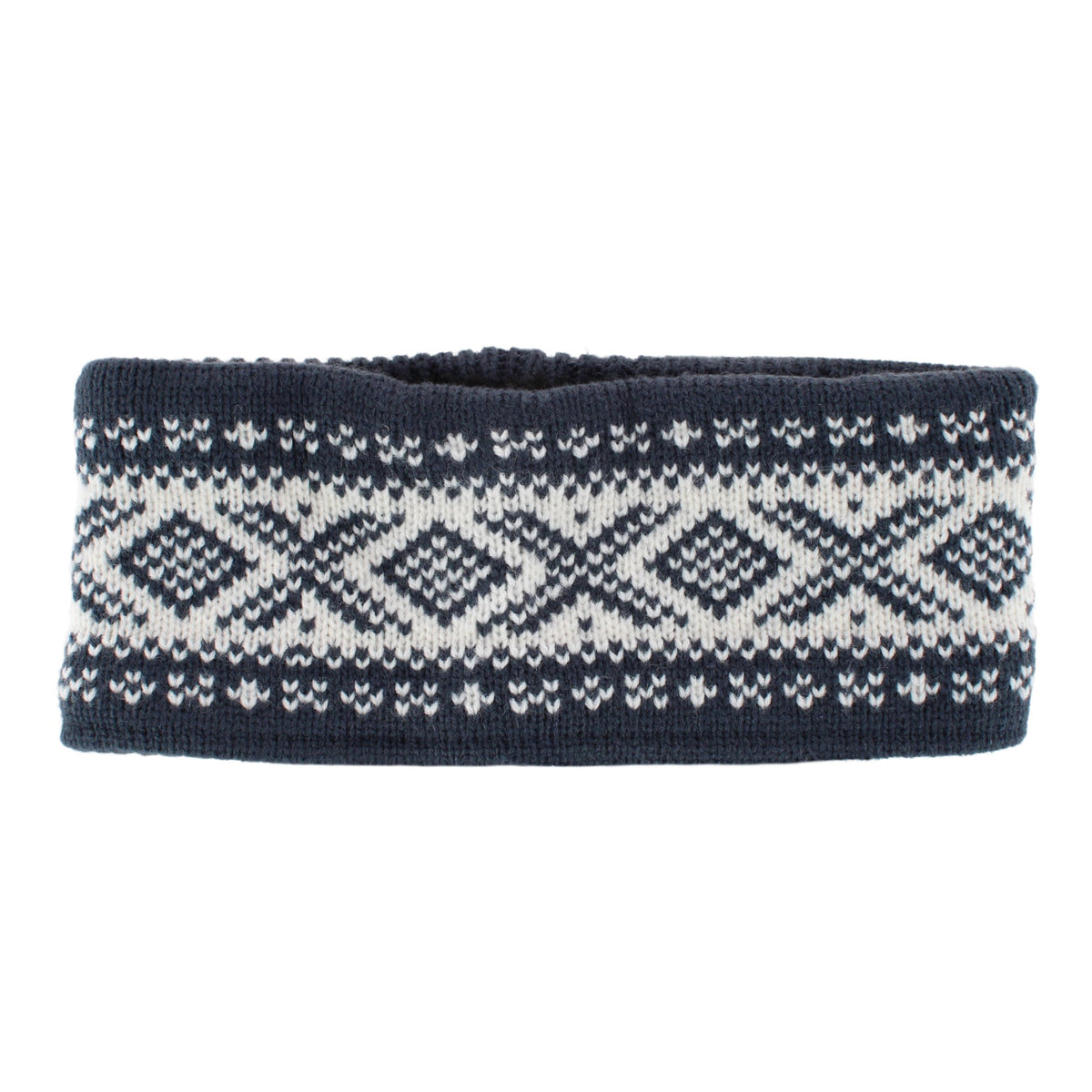 Grand Sierra Women's Plush Lined FairIsle Knit Winter Headband - Blue
