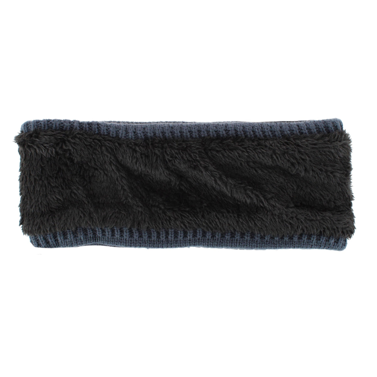Grand Sierra Women's Plush Lined FairIsle Knit Winter Headband - Blue