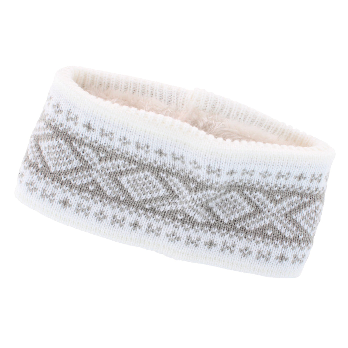 Grand Sierra Women's Plush Lined FairIsle Knit Winter Headband - Women's Plush Lined FairIsle Knit Winter Headband