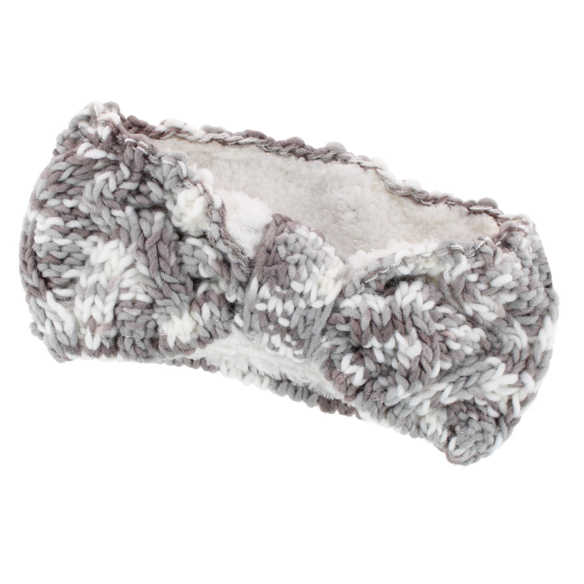 Grand Sierra Women's Sherpa Lined Space Dyed Knit Winter Headband