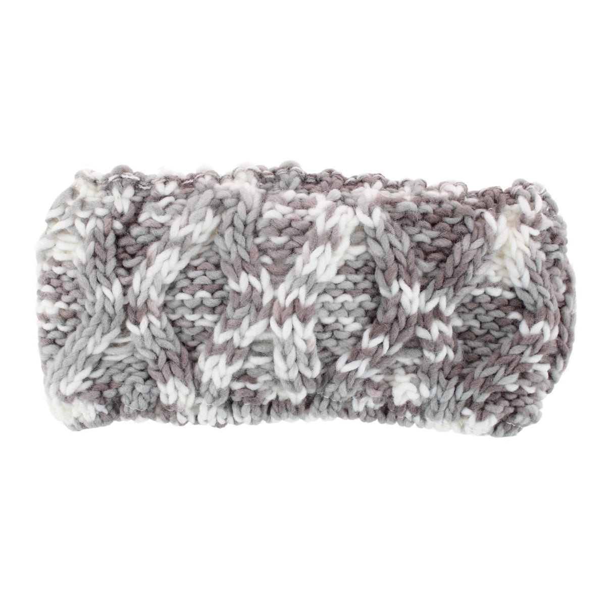 Grand Sierra Women's Sherpa Lined Space Dyed Knit Winter Headband - Gray