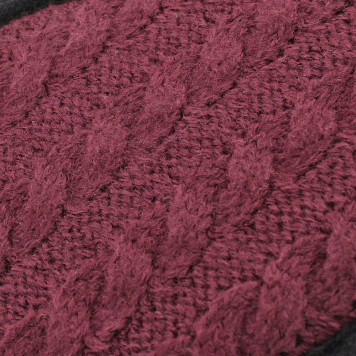 Grand Sierra Women's Cable Knit Plush Lined Ear Warmer - Burgundy