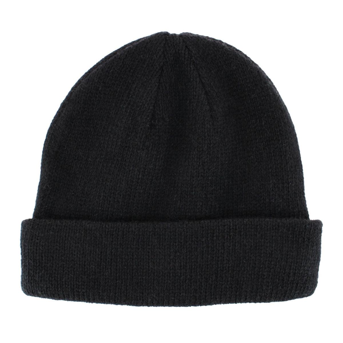 Grand Sierra Men's Ragg Wool Fleece Lined Winter Beanie Cuff Cap - Black
