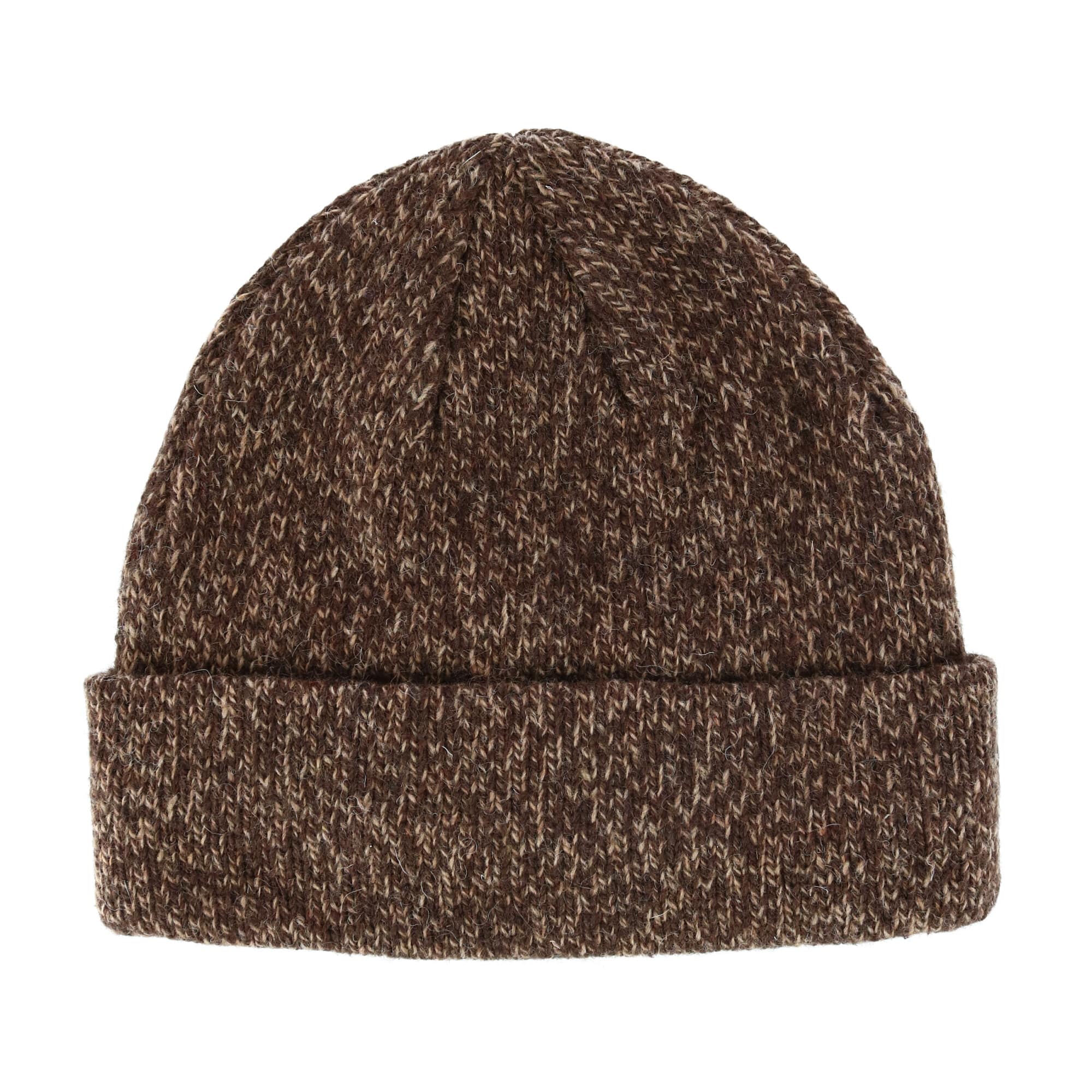 Grand Sierra Men's Ragg Wool Fleece Lined Winter Beanie Cuff Cap - Brown
