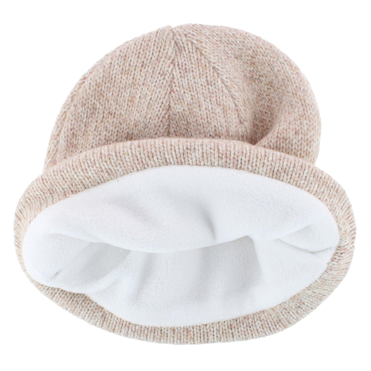 Grand Sierra Men's Ragg Wool Fleece Lined Winter Beanie Cuff Cap - Tan