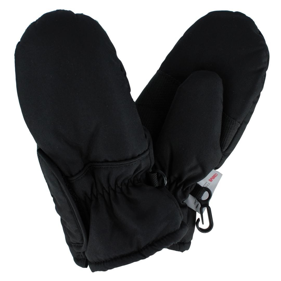 Grand Sierra Kids' Toddler (2-4) Taslon Side Entry Winter Ski Mitten - Black