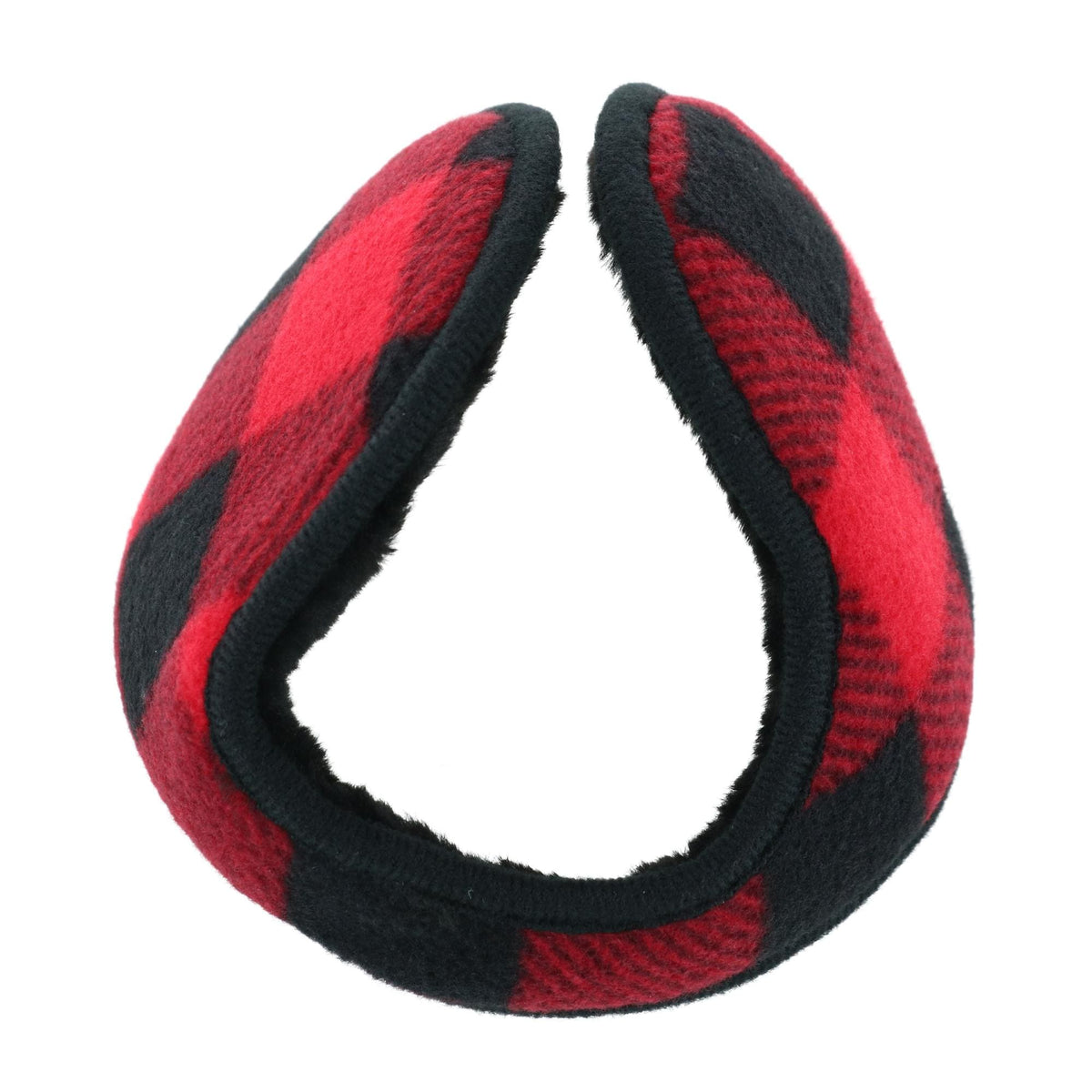 Grand Sierra Buffalo Plaid Fleece Lined Ear Wrap - Red