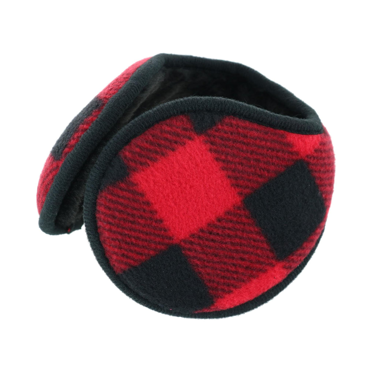 Grand Sierra Buffalo Plaid Fleece Lined Ear Wrap - Buffalo Plaid Fleece Lined Ear Wrap
