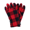 Women's Lined Plaid Fleece Winter Glove
