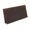 Textured Bison Leather Checkbook Cover Wallet