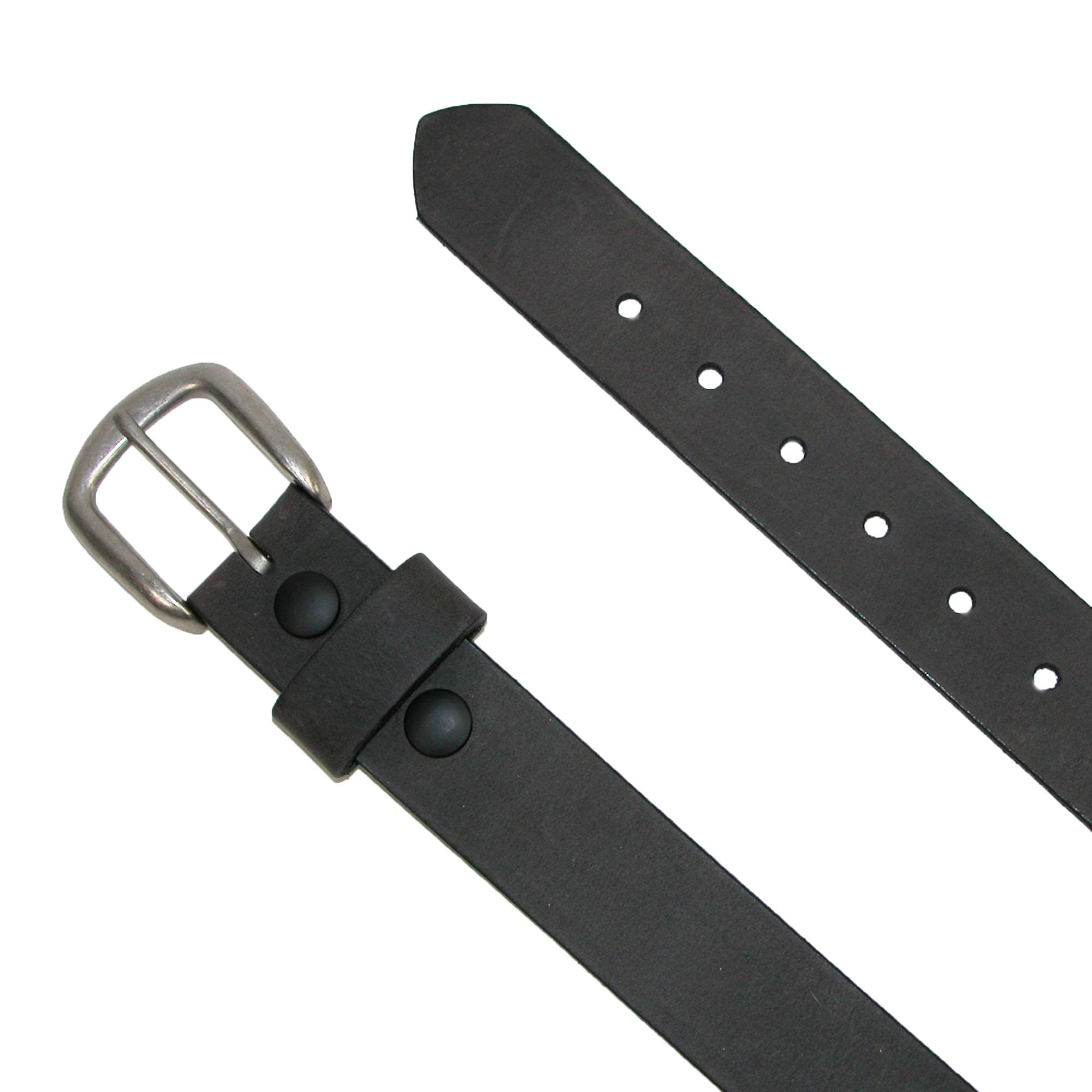 Boston Leather Men's Big & Tall Oil Tanned Pull Up Leather Belt - Black