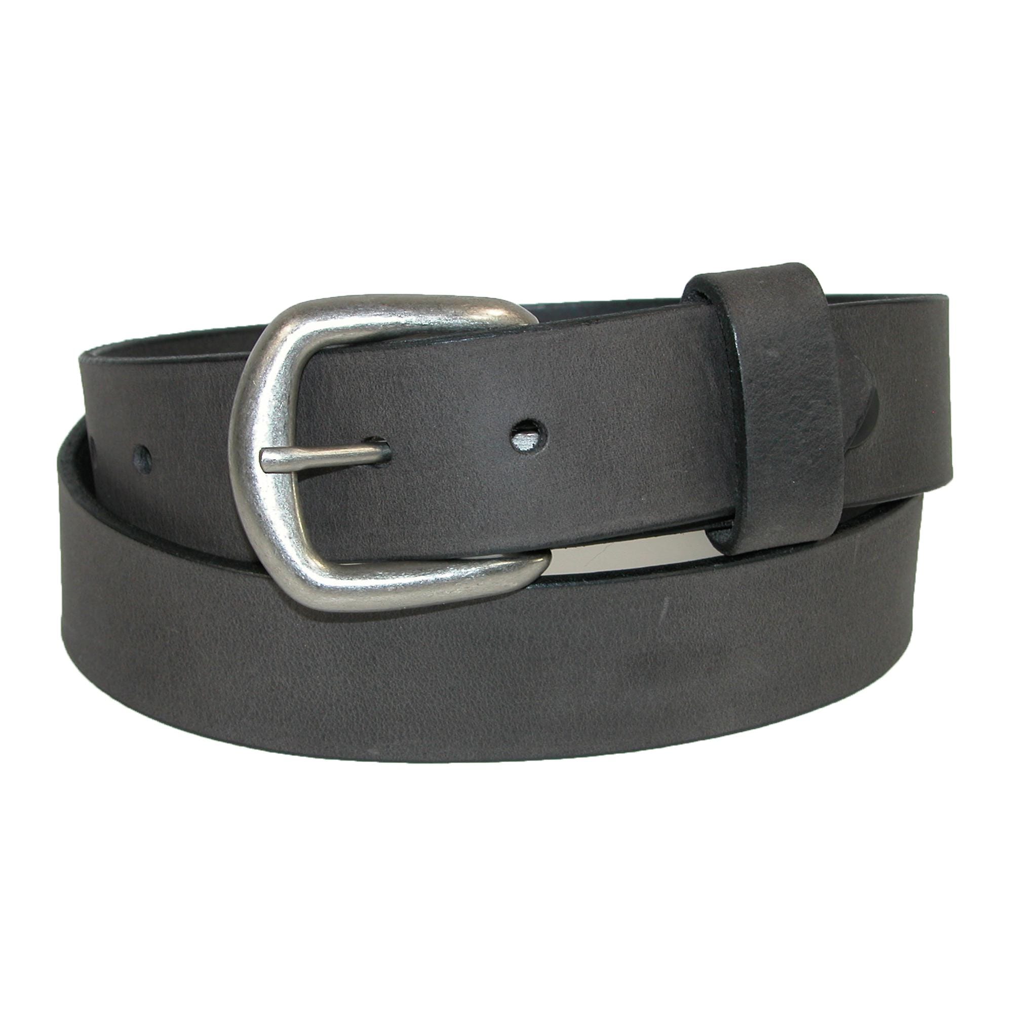 Boston Leather Men's Big & Tall Oil Tanned Pull Up Leather Belt - Men's Big & Tall Oil Tanned Pull Up Leather Belt