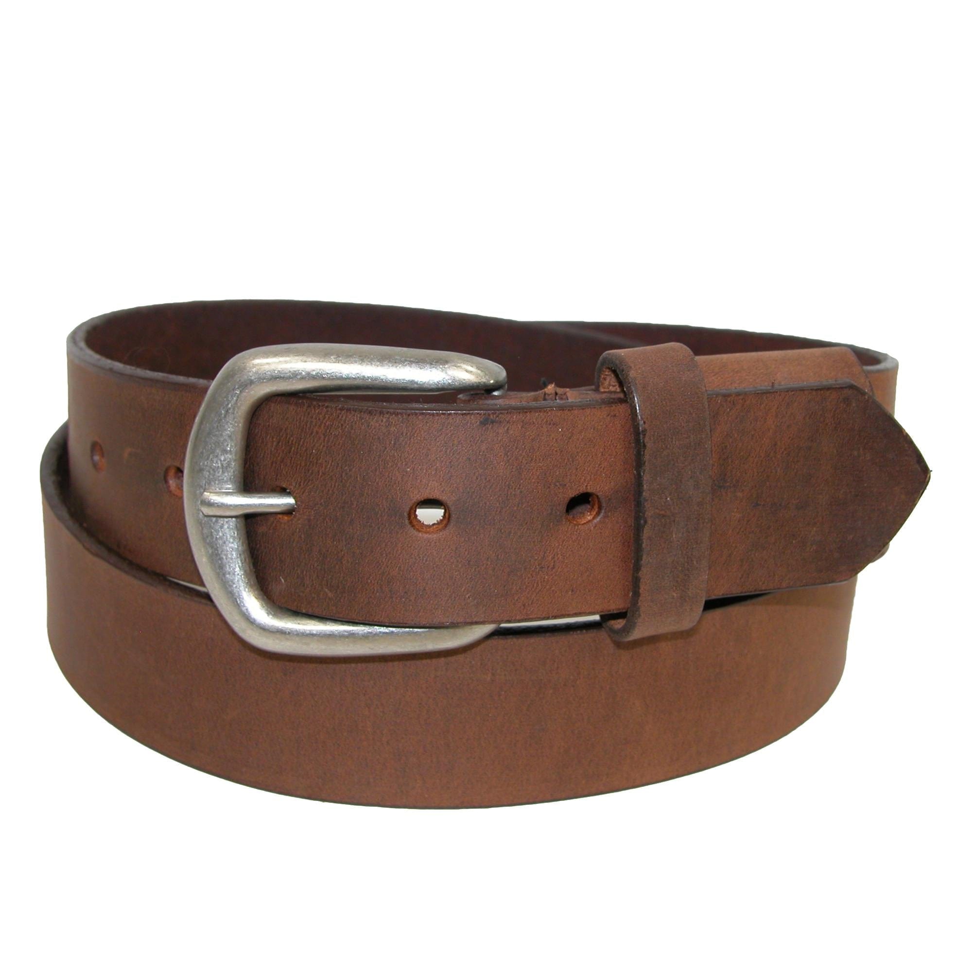 Men's Big & Tall Aged Bark Leather Hidden Stretch Belt