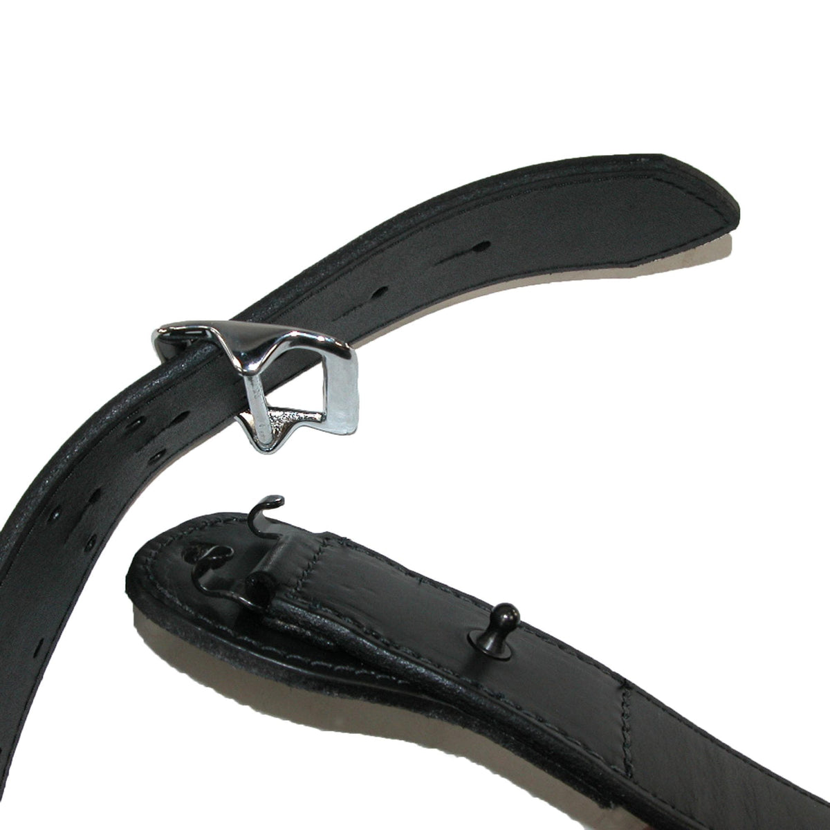Boston Leather Men's Fully Lined Sam Browne Leather Work Belt - Black